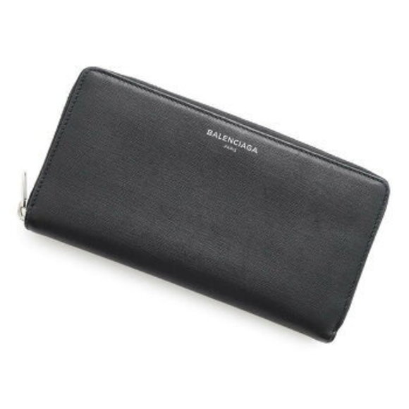 Balenciaga Long Wallet Leather Black - Picture 1 of 8